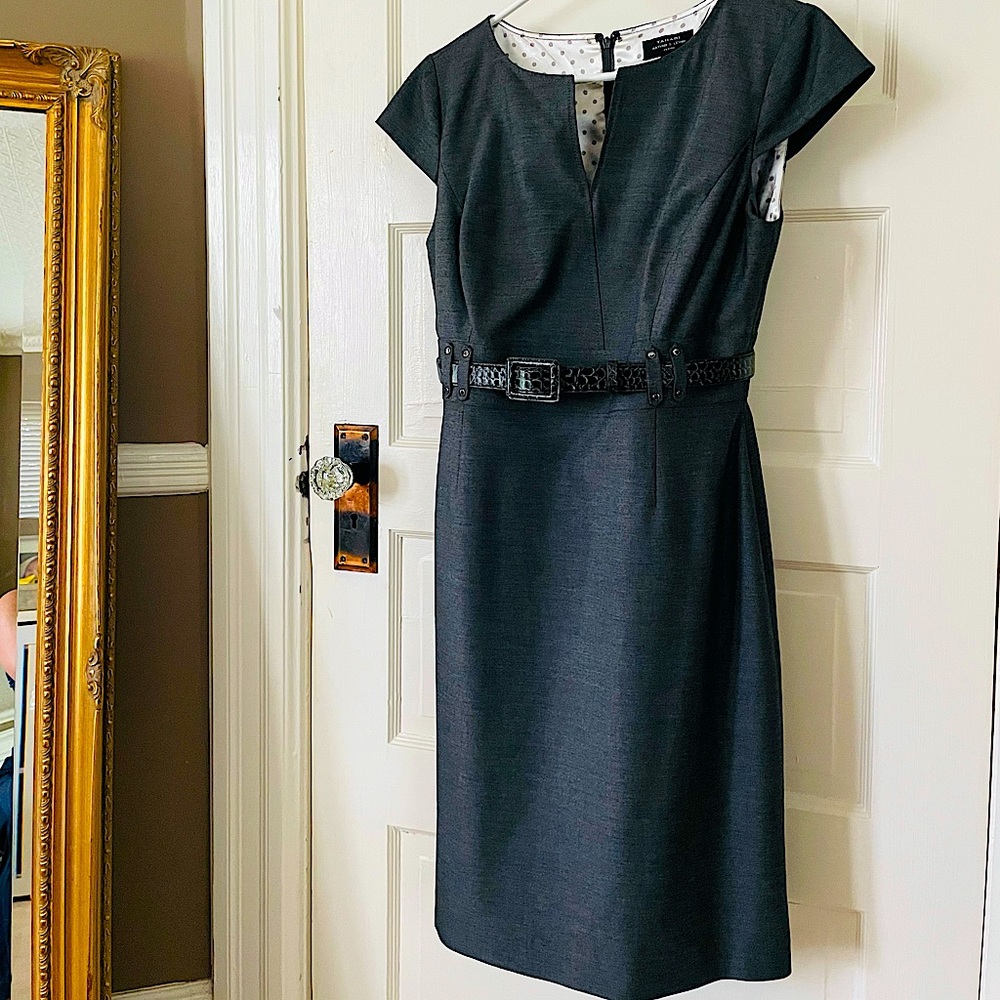 Tahari grey dress